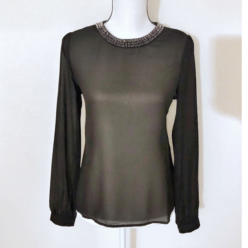 Forever21 Sheer Black Top
